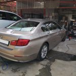BMW 520i turbo recon and front and back bumper damage repair and spray painted at GP Motor Works