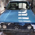 VW Golf bonnet and fenders expertly spray painted and restored by GP Motor Works