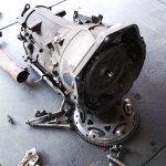 BMW 320i gearbox removed to access oil seal repair at GP Motor Works