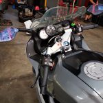 BMW K1200S Motorcycle in for diagnostics and repair of noisy clutch & misfires at GP Motor Works