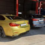 BMW M4 4-series in for diagnosis of a chassis fault and full service at GP Motor Works