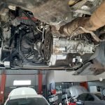 BMW X1 removing the damaged gearbox at GP Motor Works