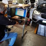 BMW X1 our technician conducting full diagnostics and reprogramming the secondhand replacement gearbox at GP Motor Works