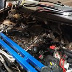 BMW X5 F15 M50d engine bay - 3 turbos reconditioned & a new DPF unit replaced by GP Motor Works