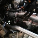 BMW X5 F15 M50d showing the manifold going down to the turbo at GP Motor Works
