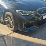 BMW M340i xDrive carbon fibre front bumper splitter/lip fitment at GP Motor Works