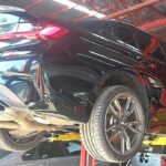 BMW M340i xDrive carbon fibre boot spoiler and rear bumper diffuser fitment at GP Motor Works
