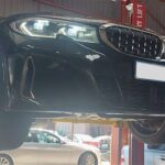 BMW M340i xDrive carbon fibre front bumper splitter/lip fitment at GP Motor Works