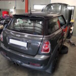 Mini Cooper S - engine removed and awaiting 2nd hand replacement engine at GP Motor Works