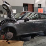 Mini Cooper S - engine removed and awaiting 2nd hand replacement engine at GP Motor Works