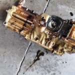 BMW 302i e90 - shows damaged oil pump - following because timing chain snapped & camshaft seized - in for rebuild at GP Motor Works