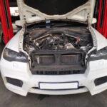 BMW X5 M S63 in for diagnostic test to find fault causing misfire & excessive exhaust smoke at GP Motor Works