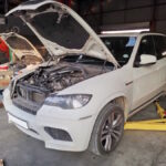 BMW X5 M S63 in for diagnostic test to find fault causing misfire & excessive exhaust smoke at GP Motor Works