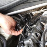 BMW X5 M S63 oil separator unit replaced after diagnostic test to find fault causing misfire & excessive exhaust smoke at GP Motor Works