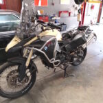 BMW F800 GS Motorcycle in at GP Motor Works because it was not starting & also needing a full service