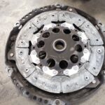 Mini Cooper clutch friction plate completely destroyed in for clutch replacement at GP Motor Works