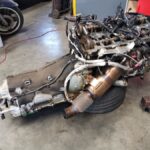 BMW 740i engine removed after coolant leak at GP Motor Works