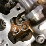 BMW 740i closeup of oil/water sludge after coolant leak at GP Motor Works