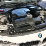 BMW 420i Gran Coupe engine bay - in for boot shock absorbers to be installed by GP Motor Works