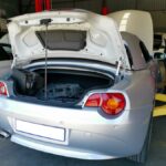 BMW Z4 rear view of the vehicle whilst the the timing and idling is being reset at GP Motor Works