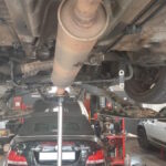 Mini Cooper damaged control arms and bushes being replaced on car in for diagnosis of suspension knock at GP Motor Works