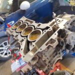 BMW 228i testing new pistons for any leakage prior to completing engine rebuild at GP Motor Works